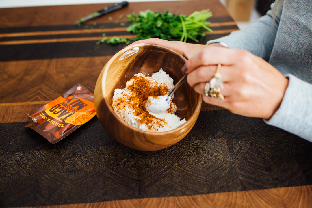 Lisa Allen using Fage Greek Yogurt with Taco Seasoning 