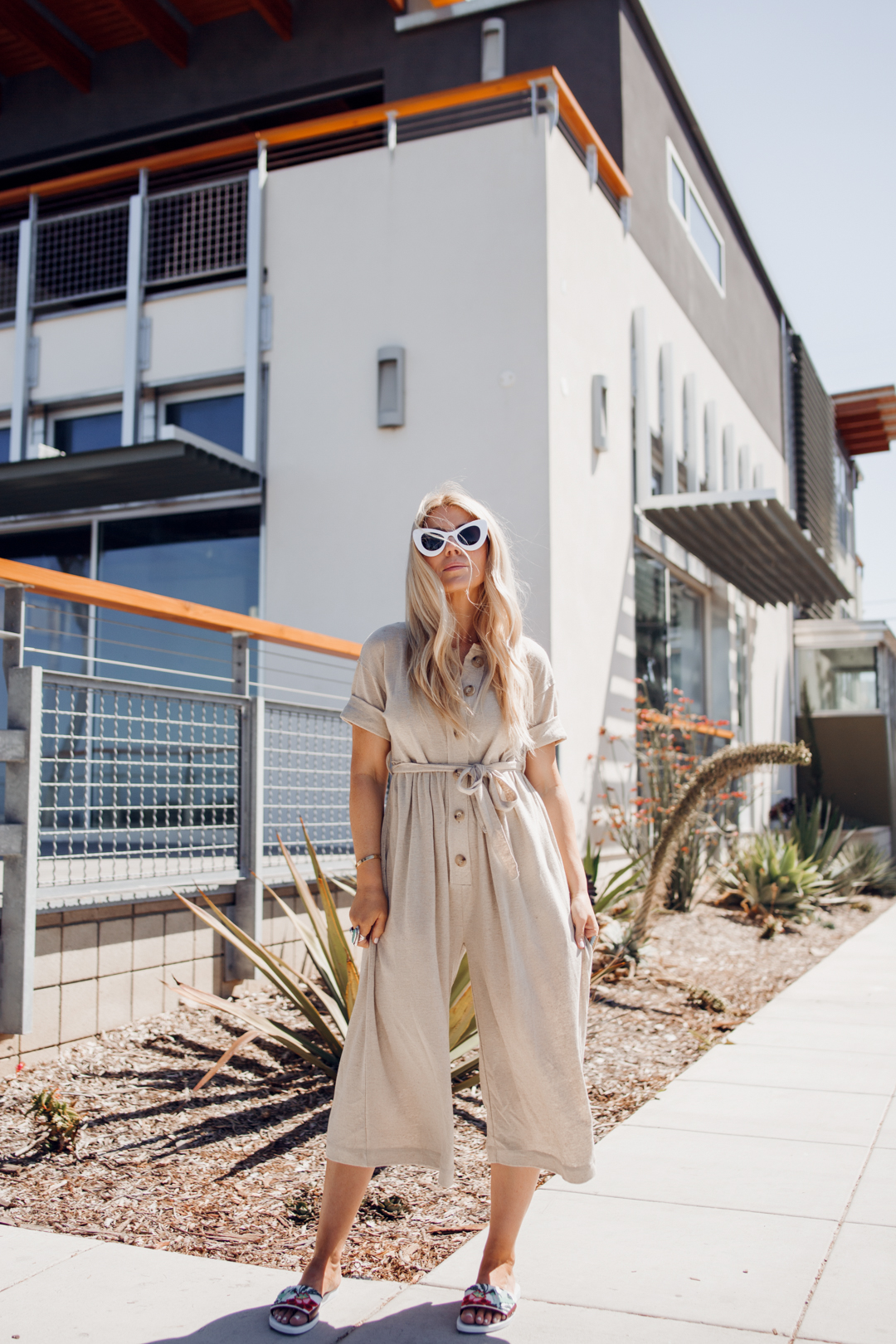 Lisa Allen is wearing Lighthouse Jumpsuit - Free People