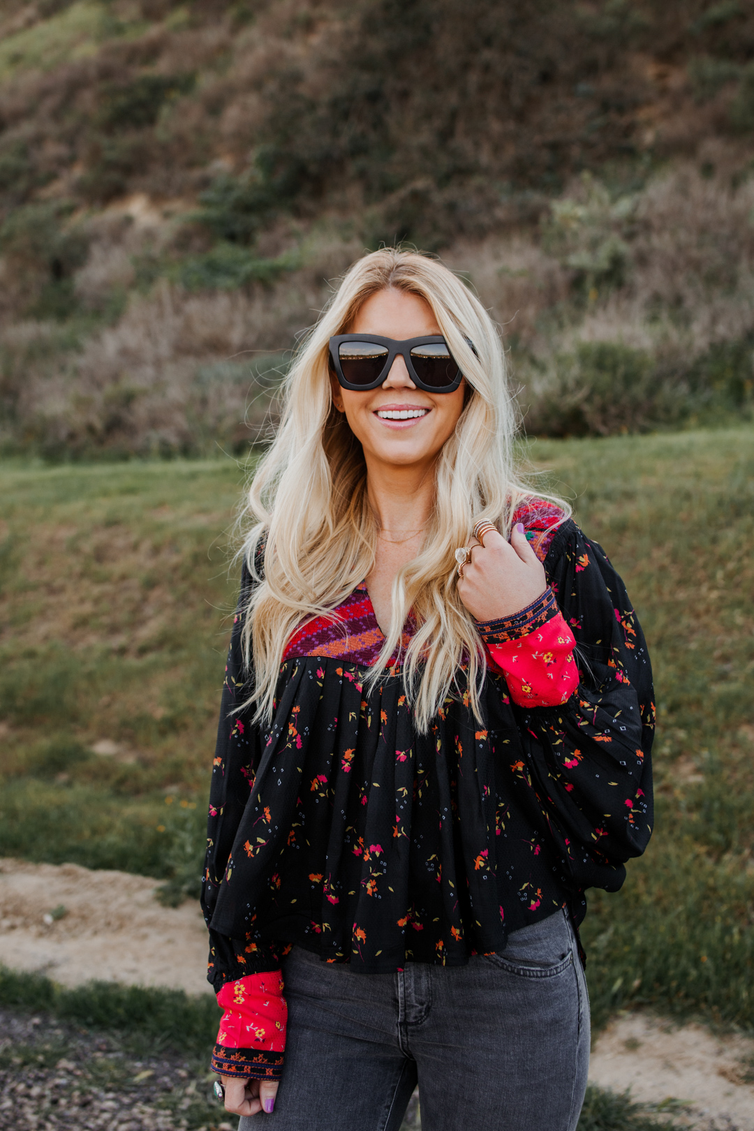 Lisa Allen wearing AGOLDE with Valley Eyewear