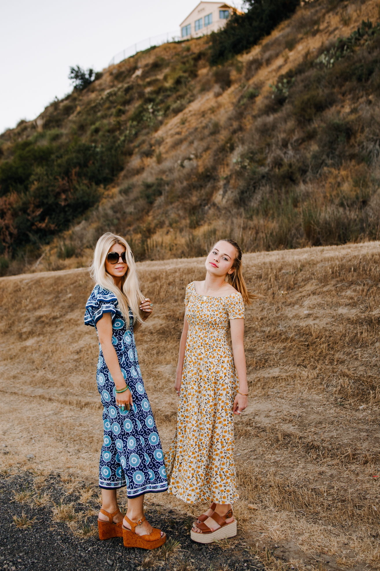 Weekly Update - lisa allen of salty lashes wearing a blue jumpsuit from Anthropologie with Free People platforms and chloe sunglasses