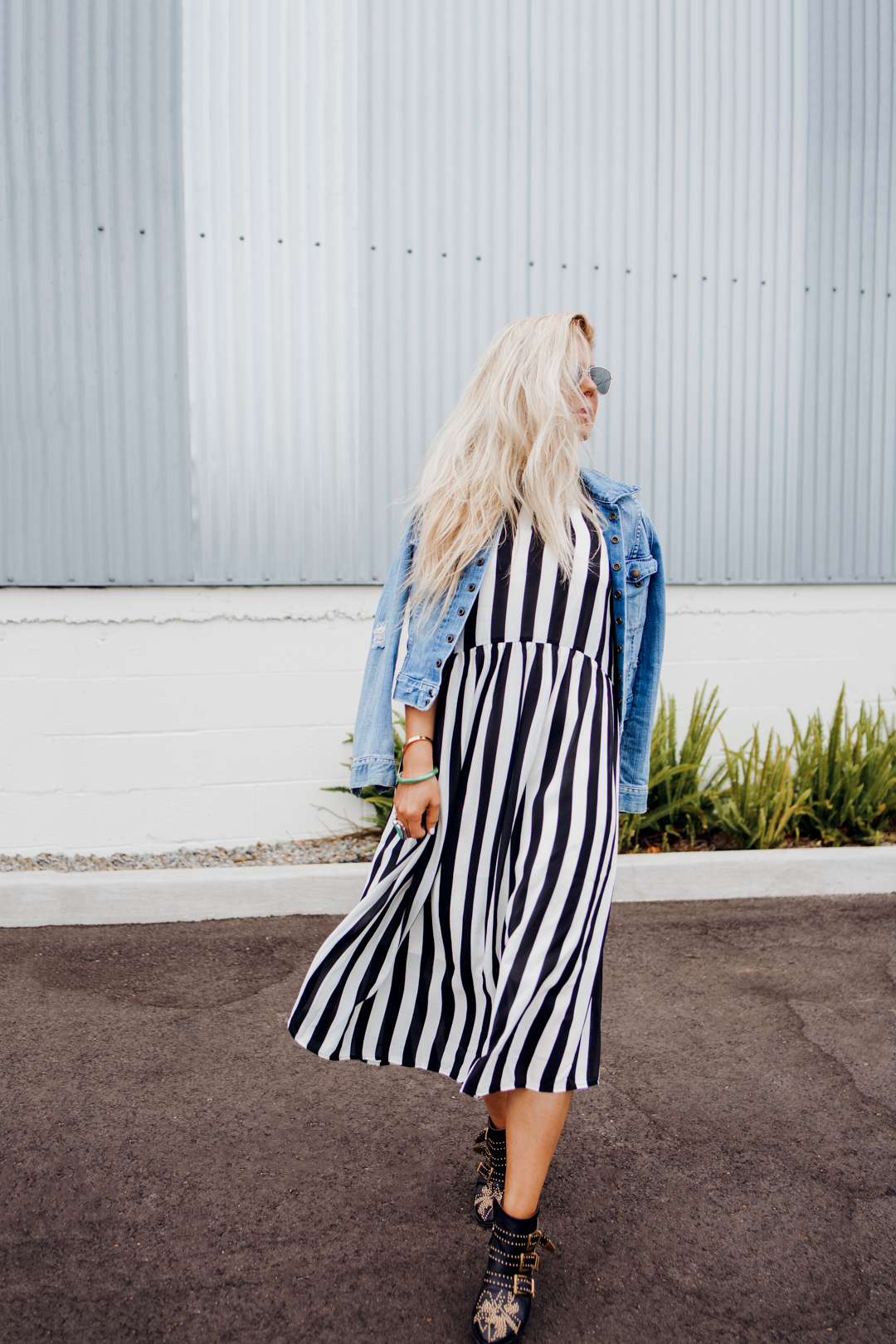 ASOS - Y.A.S High Neck Stripe Midi Dress | Summer Dresses Under $100