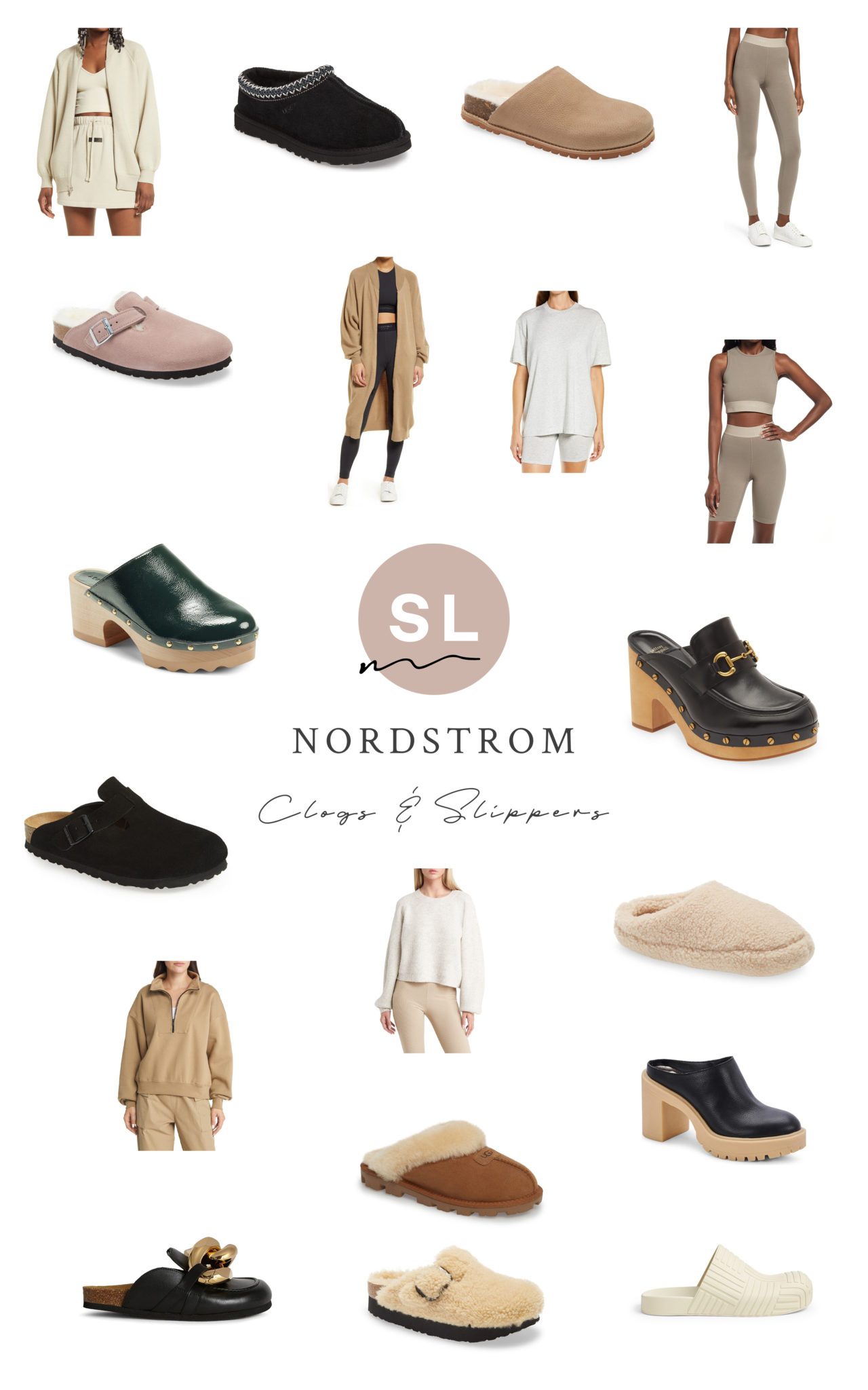 collage of Nordstrom Clogs & Slippers