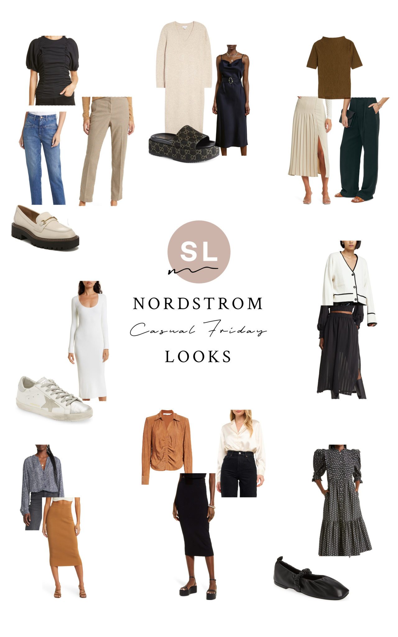 collage of Casual Friday Looks from Nordstrom