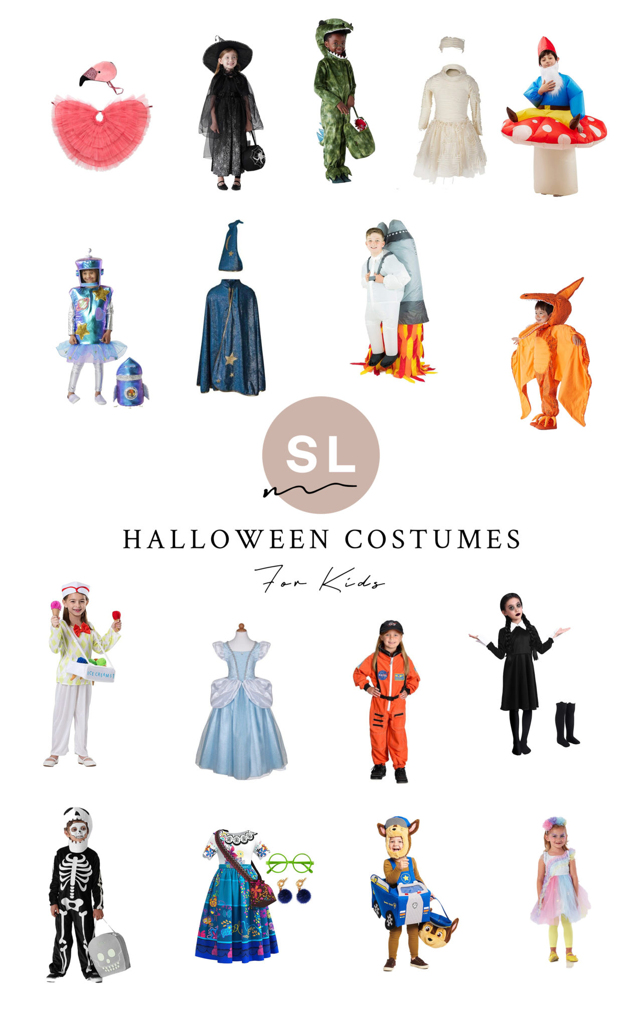 collage of Halloween Costumes for Kids