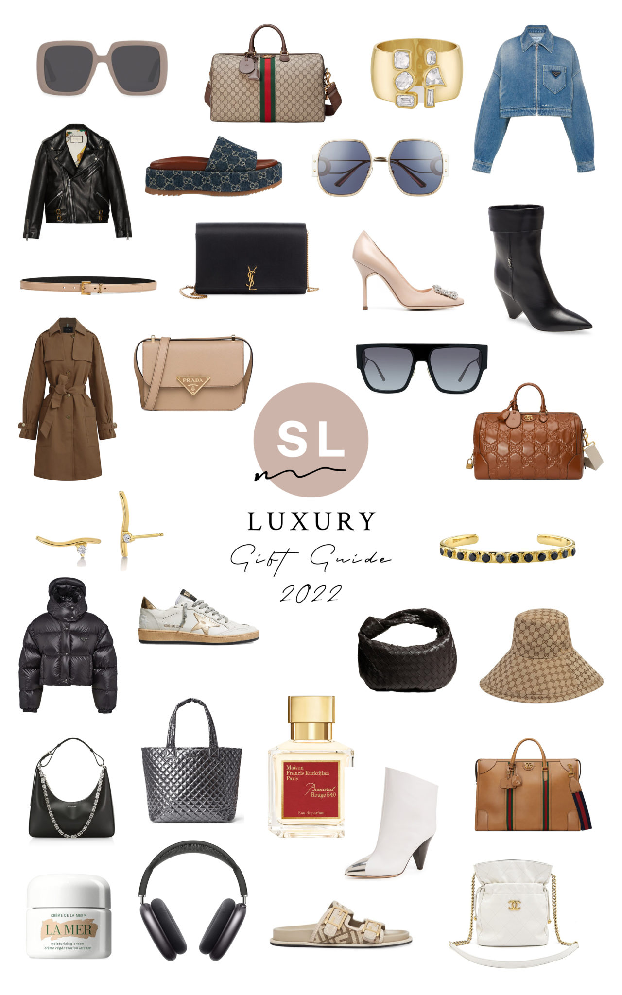 collage of Luxury Holiday Gift Guide