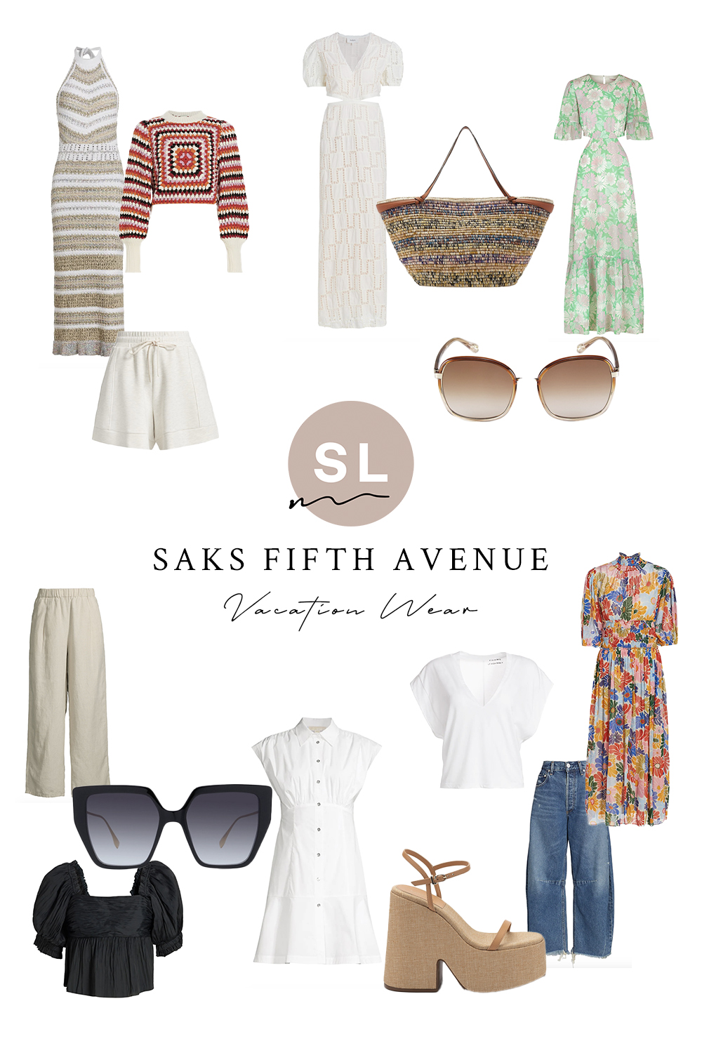 collage of Vacation Wear From Saks Fifth Avenue