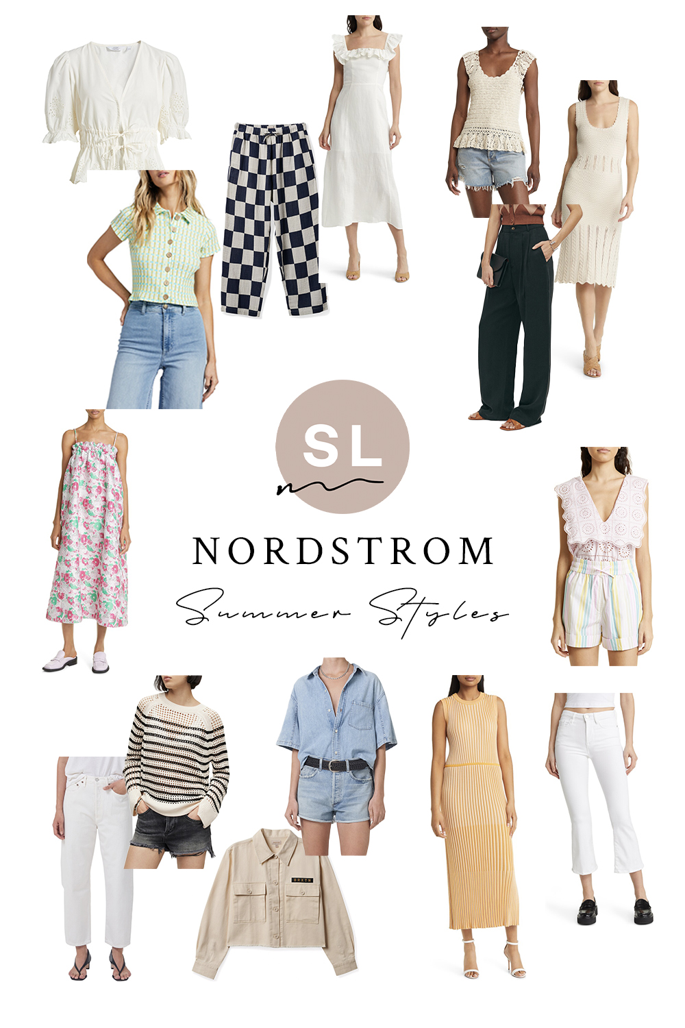 collage of clothes for Summer Styles With Nordstrom