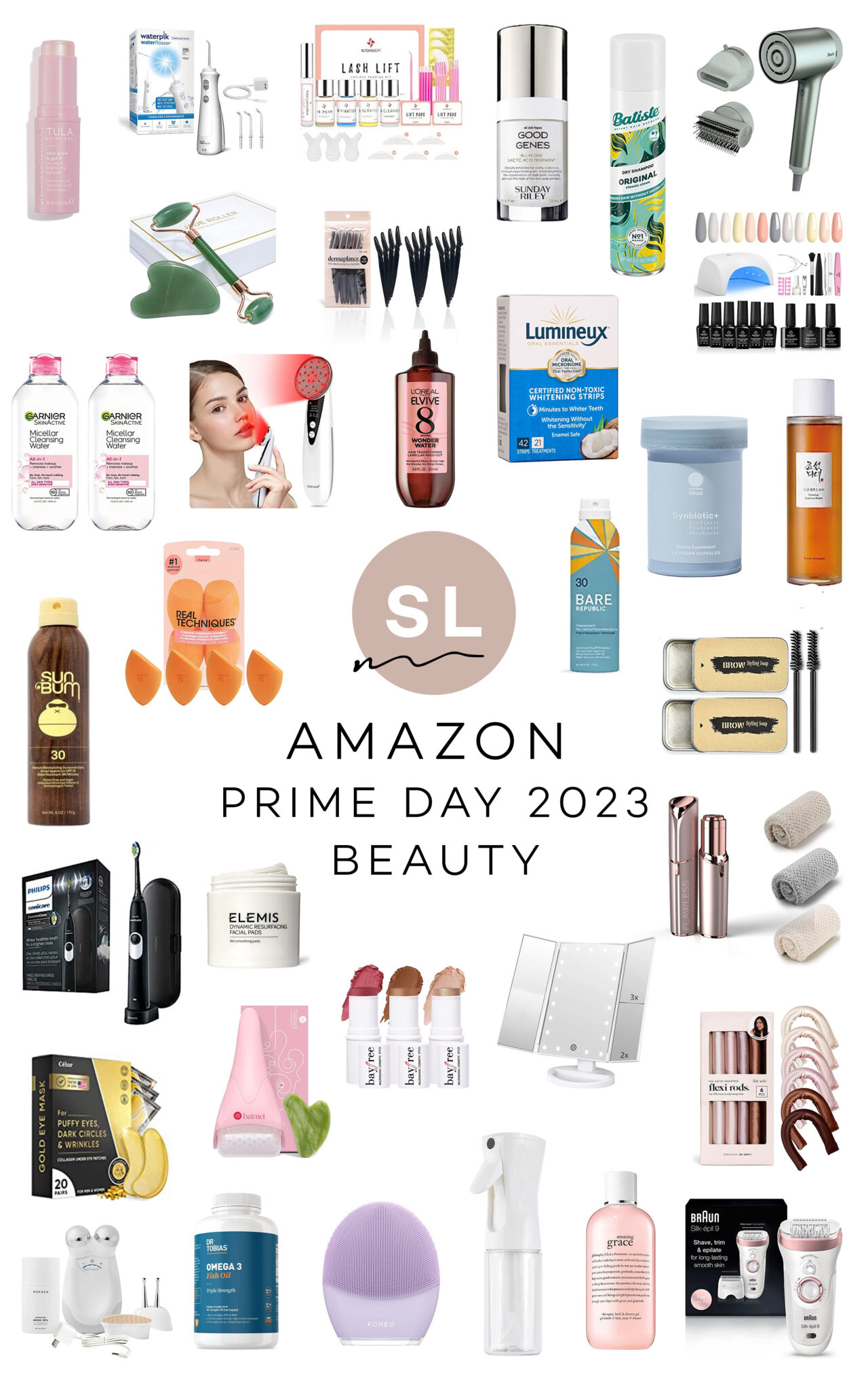 collage of the Best beauty products of Amazon Prime Day 2023