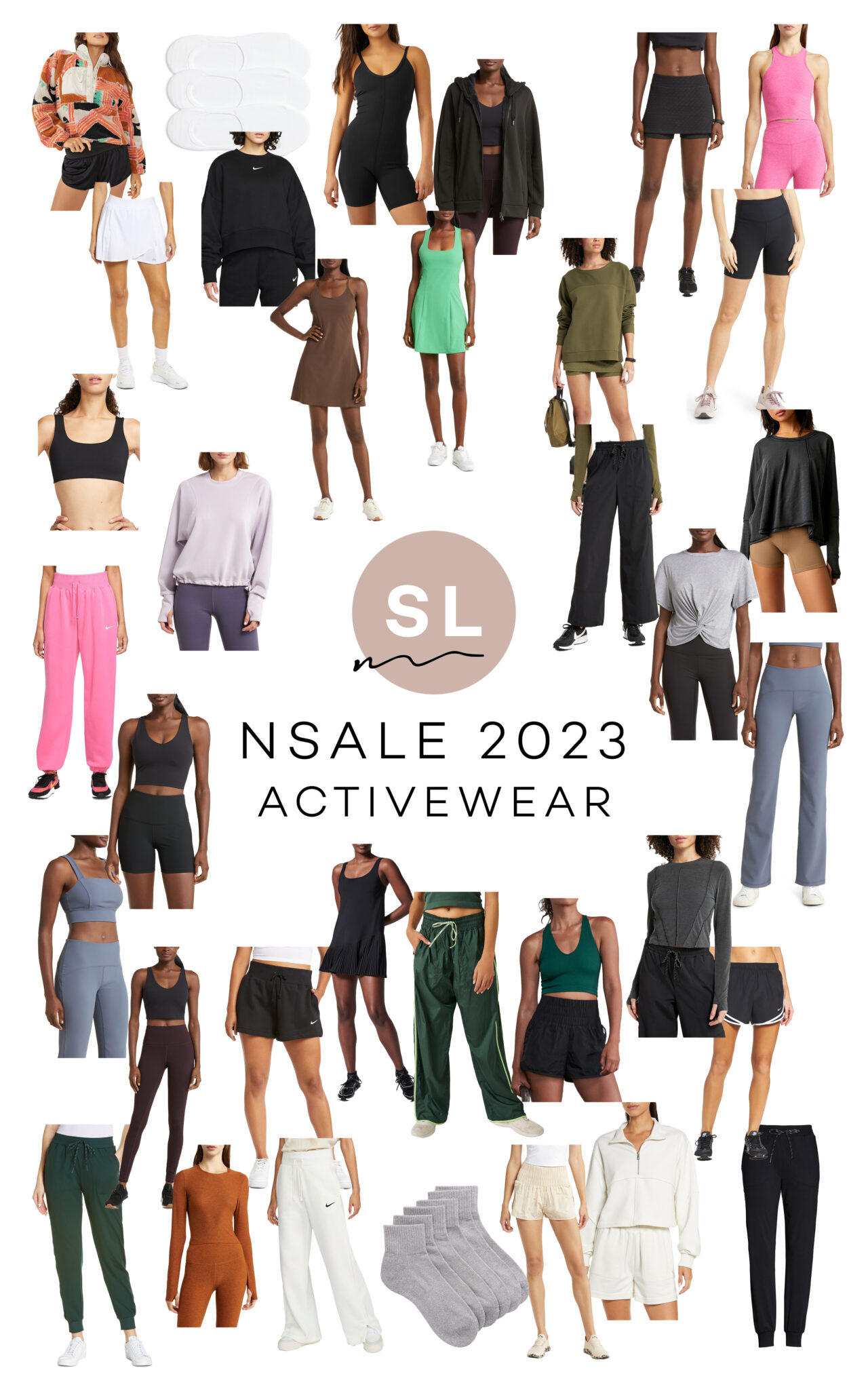 collage of activewear Items from Nordstrom Anniversary Sale 2023