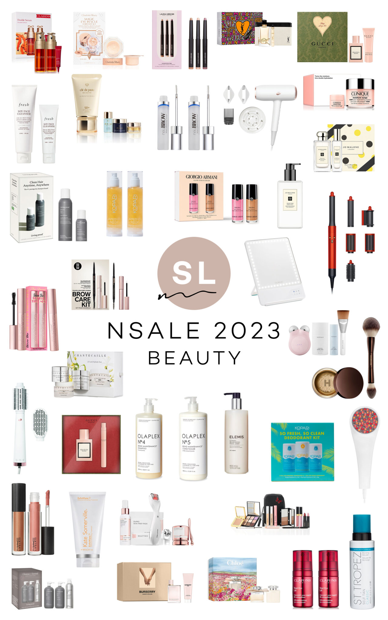 Nordstrom Anniversary Sale 2023 collage of beauty items