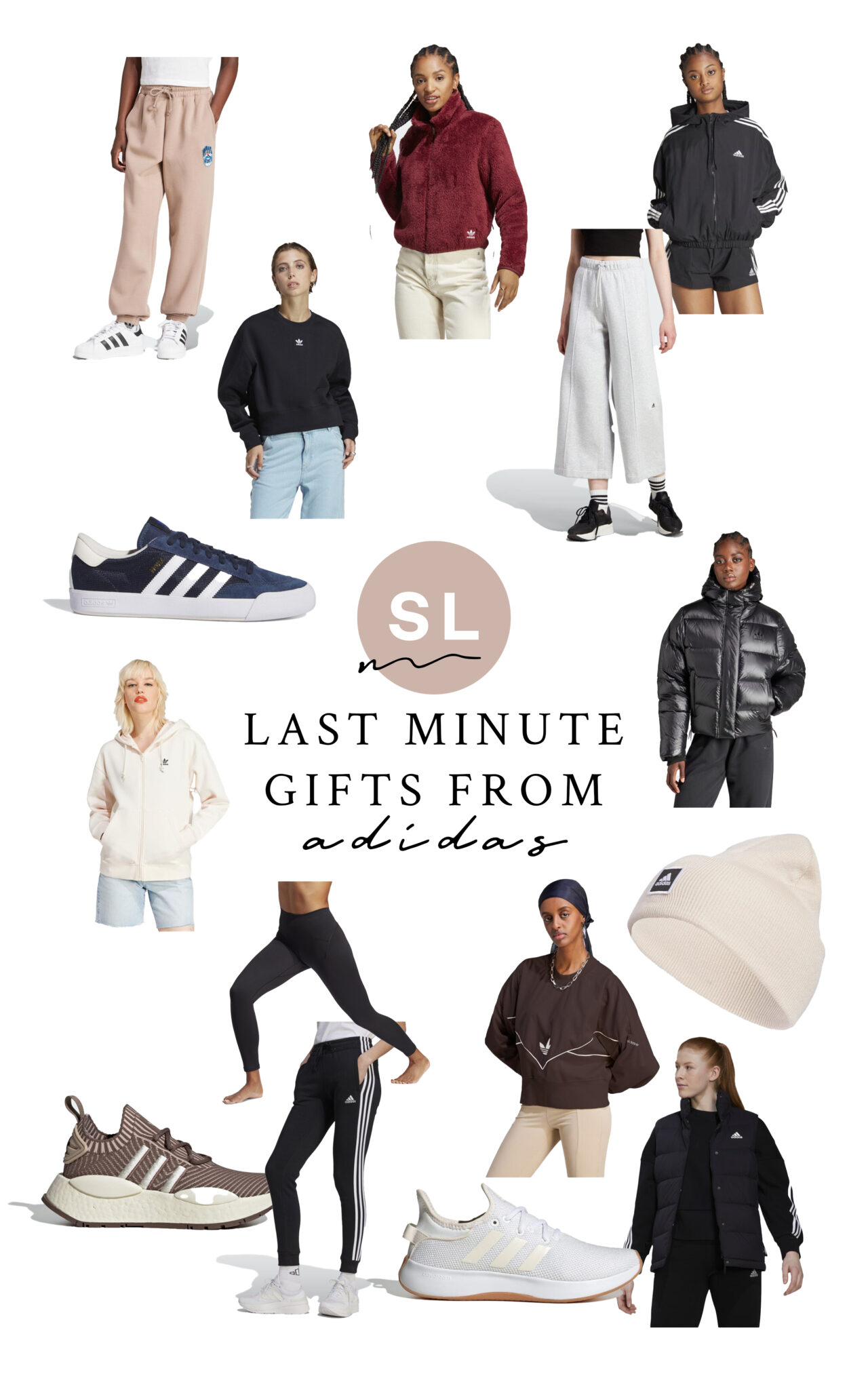 collage of last minute Gifts From adidas