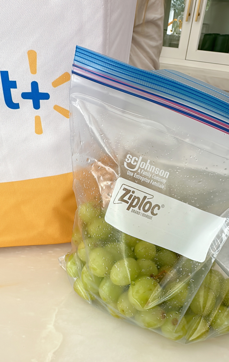 grapes in a zip lock from Walmart +