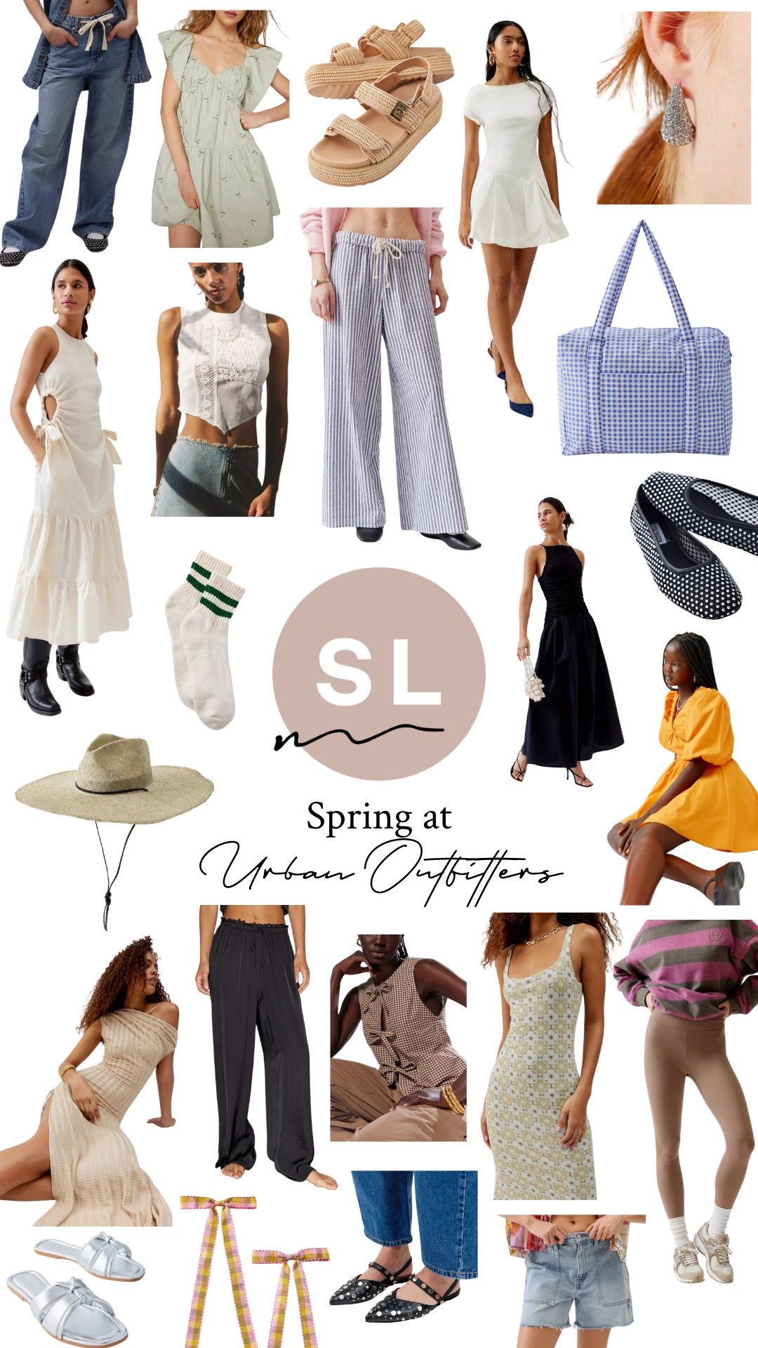 collage of Spring at Urban Outfitters