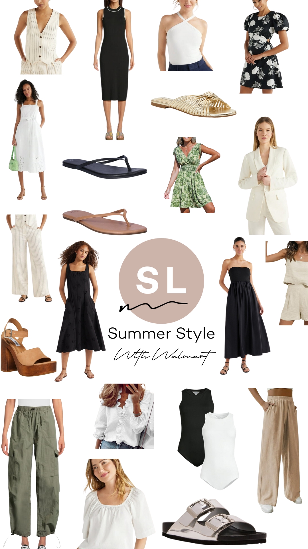 collage of Summer Style With Walmart by Salty Lashes Blogger Lisa Allen