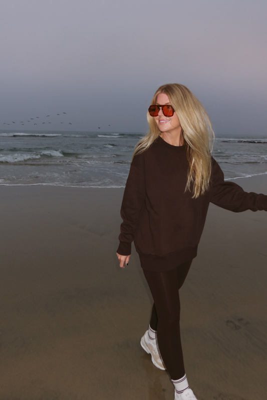 Salty Lashes wearing Under Armour basics in a casual, everyday outfit.